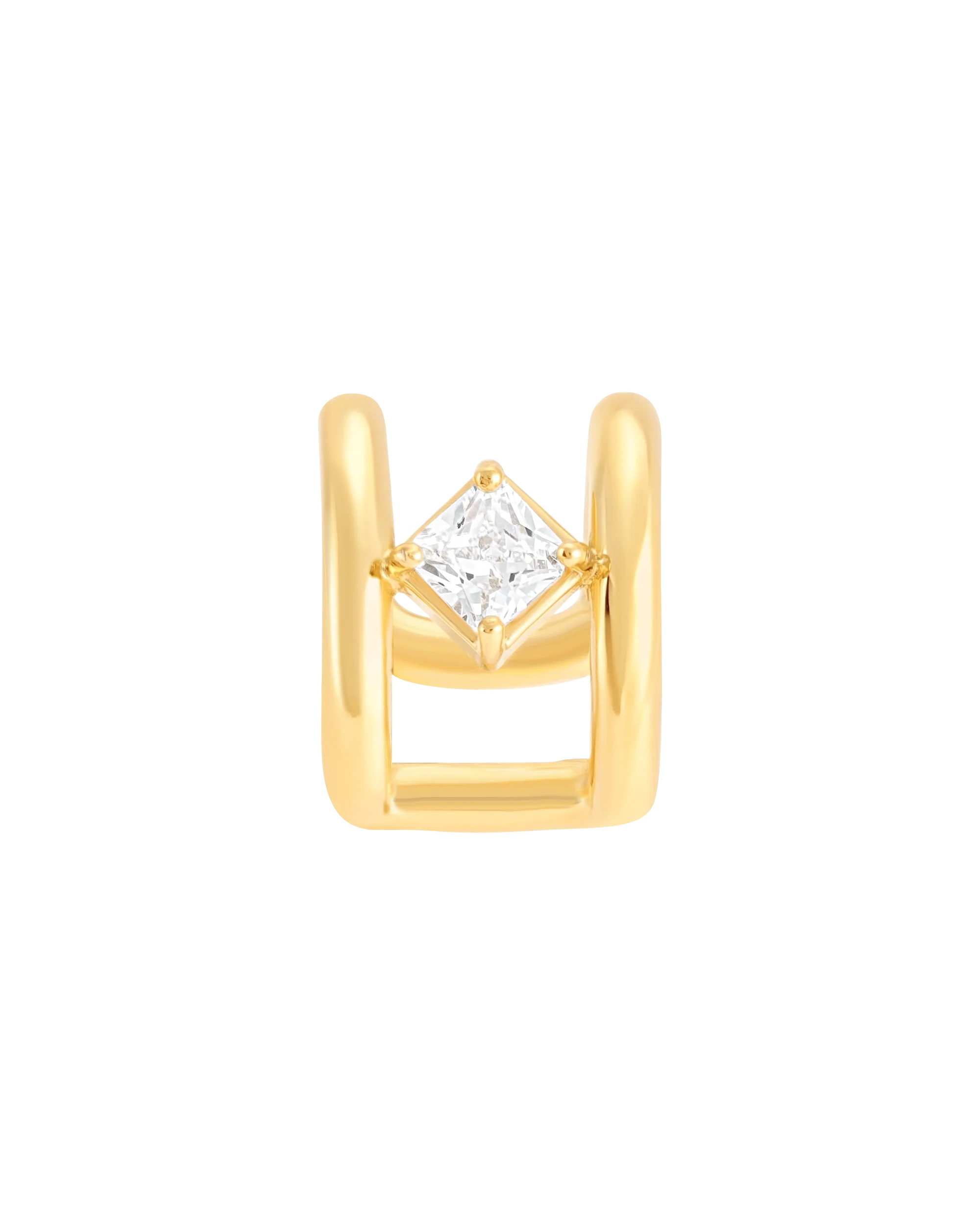 Axis Cuff Earrings - Gold - Image 3
