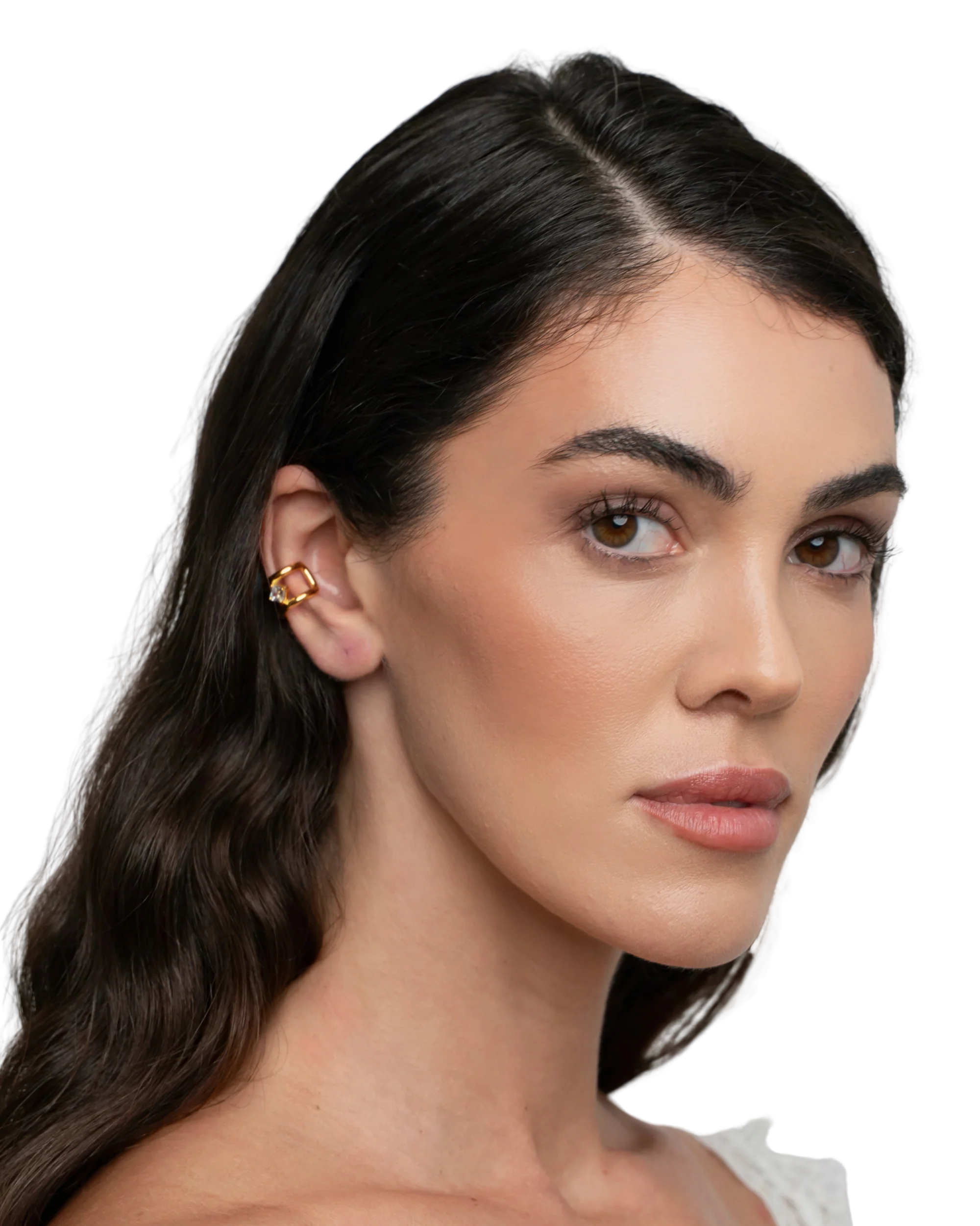 Axis Cuff Earrings - Rose Gold - Image 2