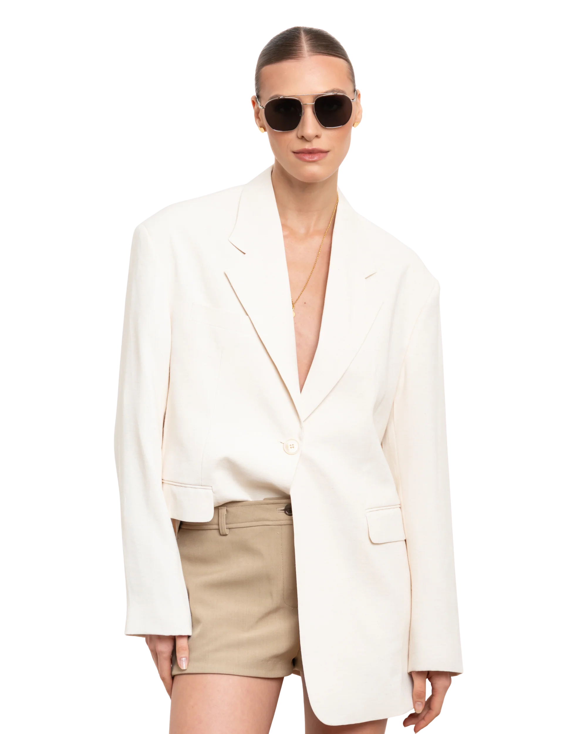 Ella - Black on Silver Sunglasses - Image 2