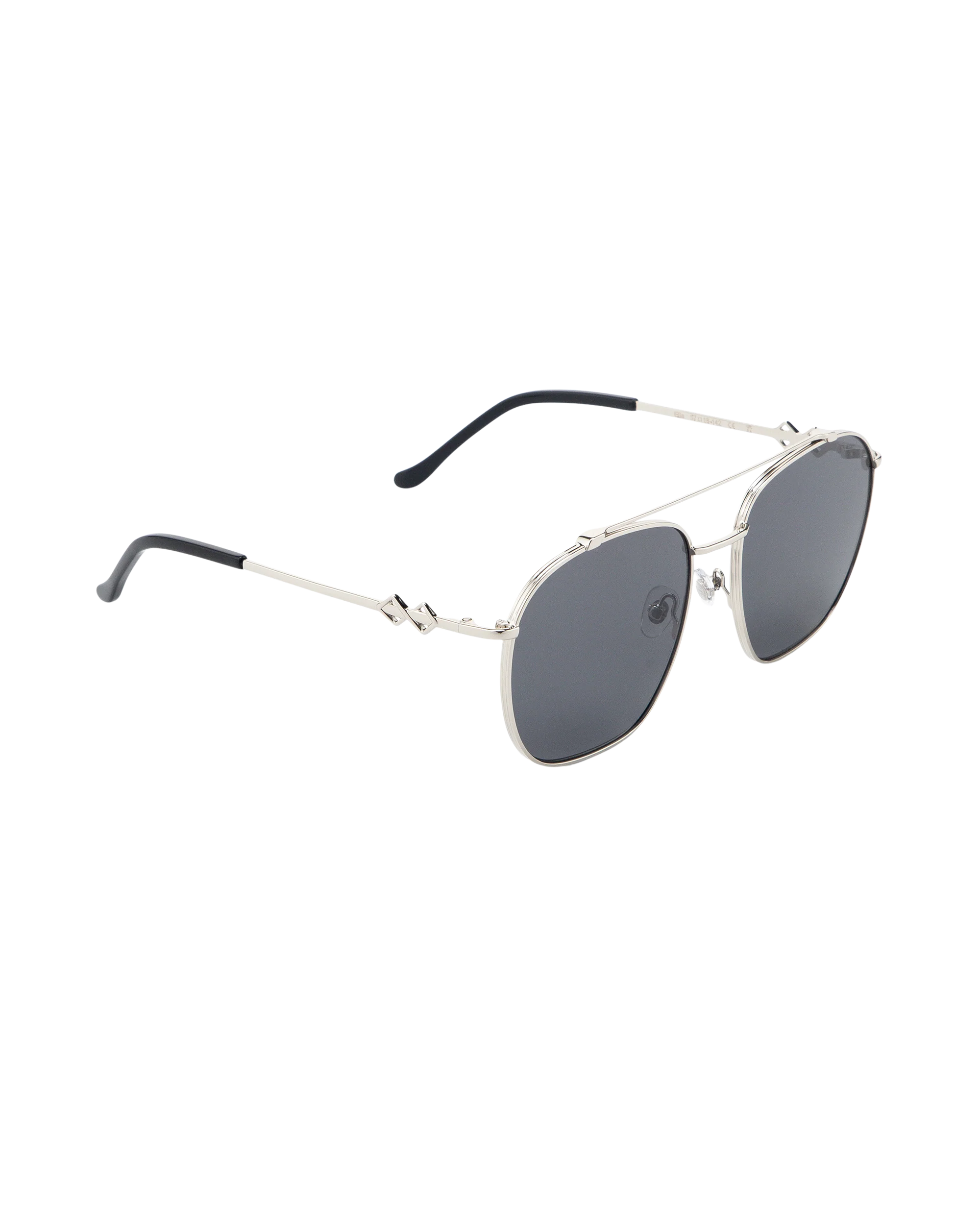 Ella - Black on Silver Sunglasses - Image 3