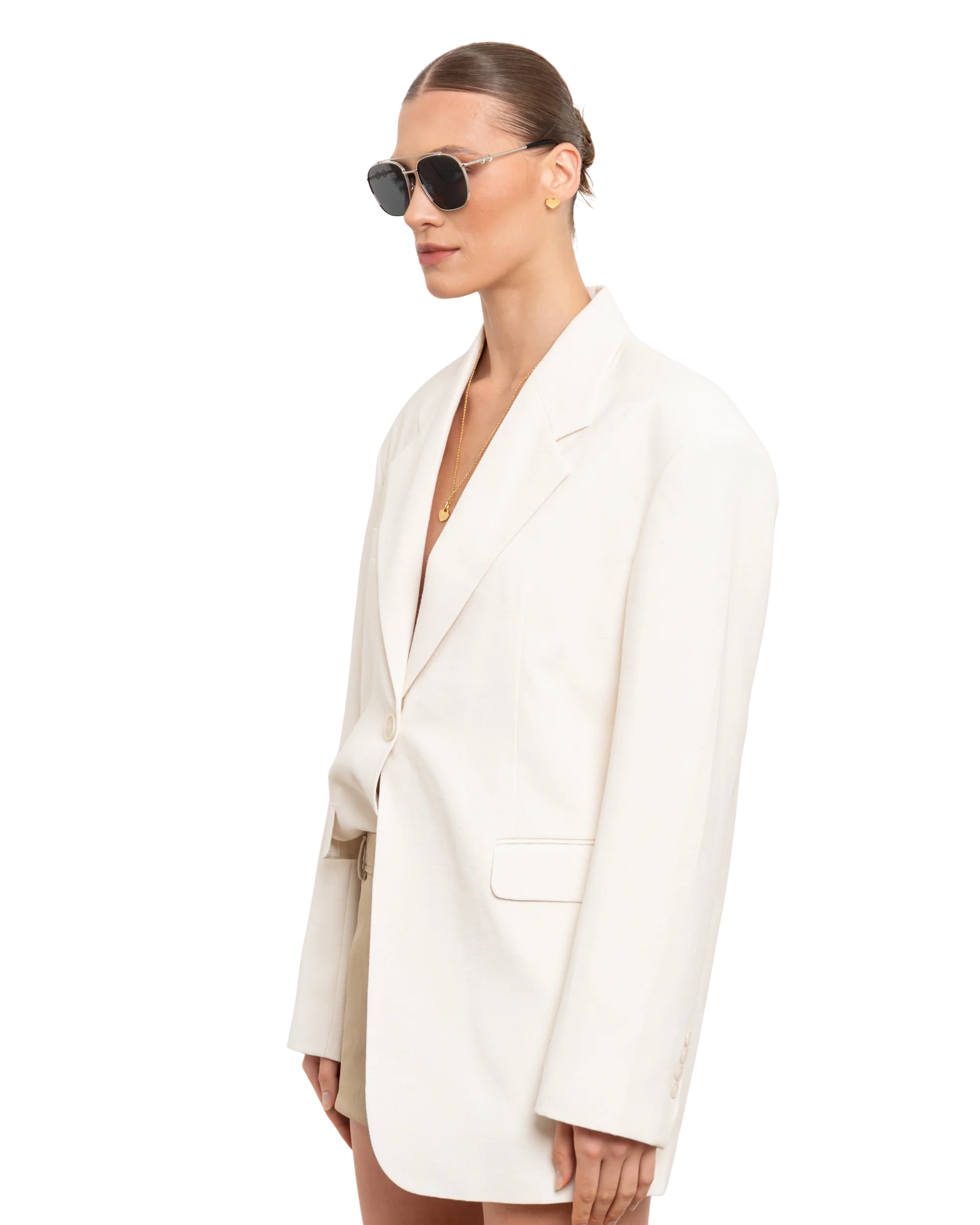 Ella - Black on Silver Sunglasses - Image 6