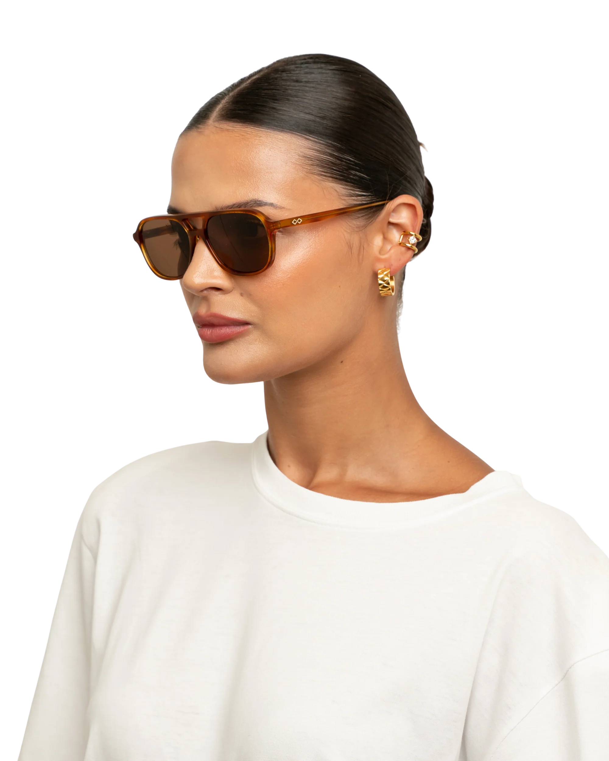 Elle - Honey Tortoise Sunglasses - Image 4