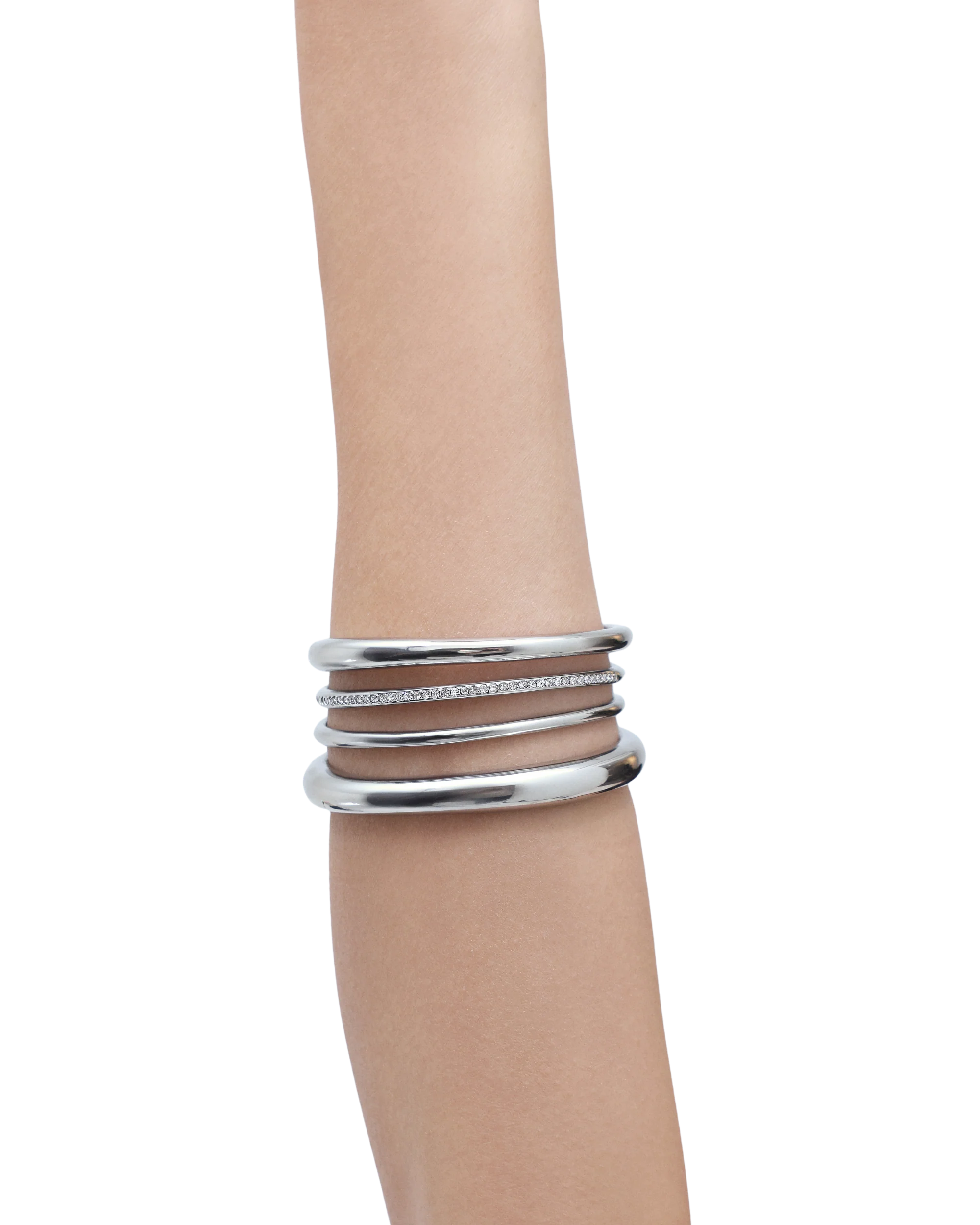Halo Bangle - Silver - Image 3