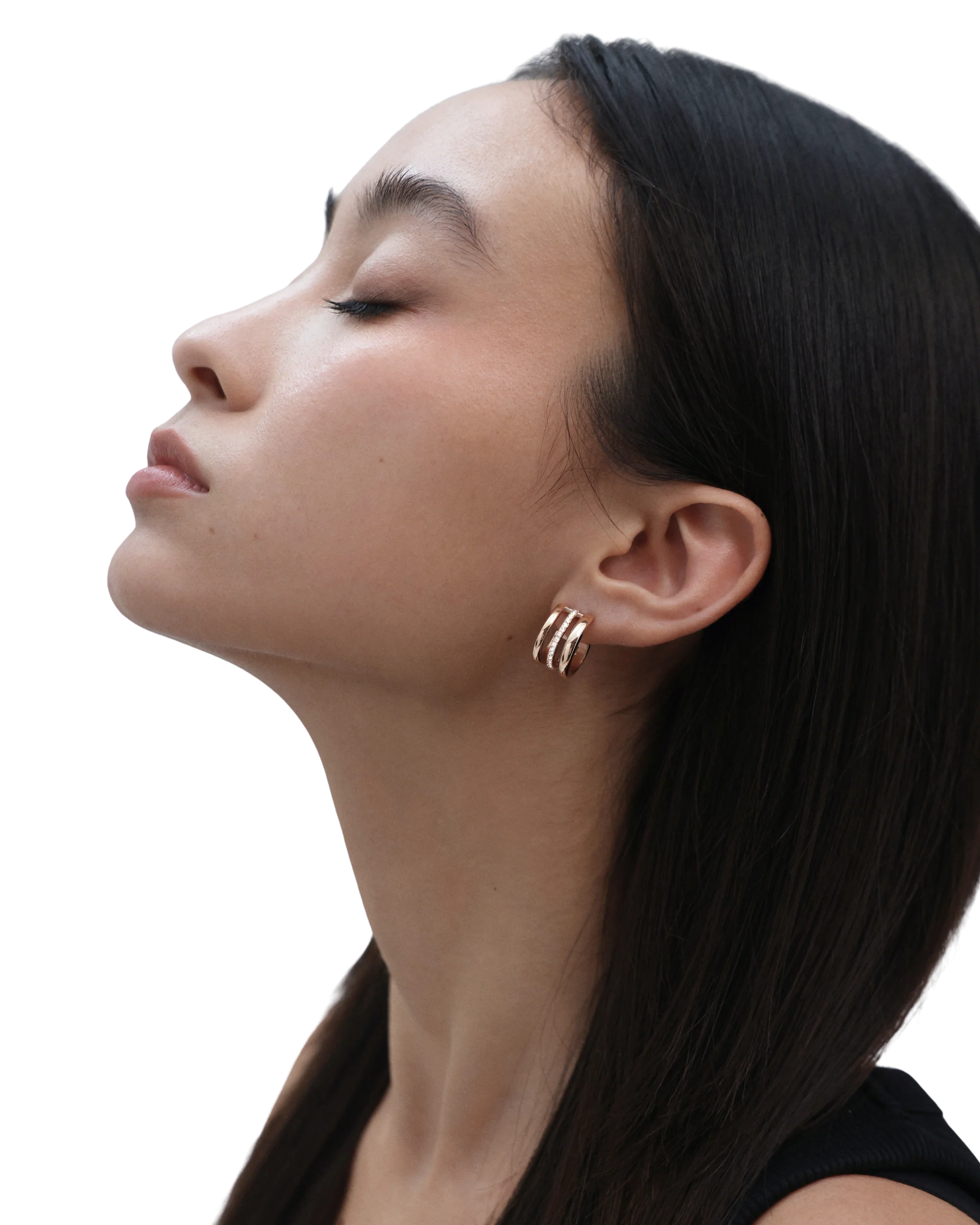 Halo Earrings - Rose Gold - Image 2