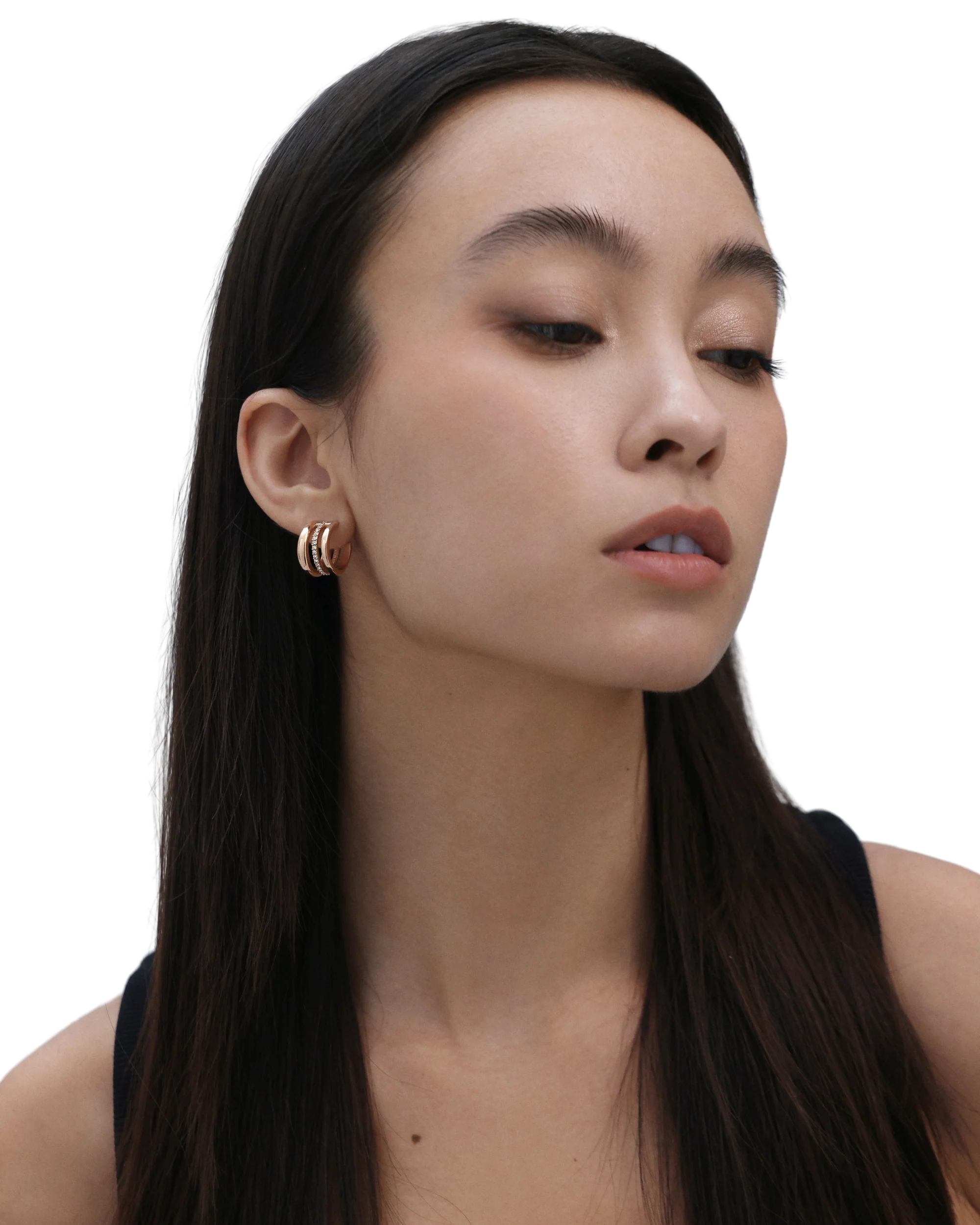 Halo Earrings - Rose Gold - Image 4