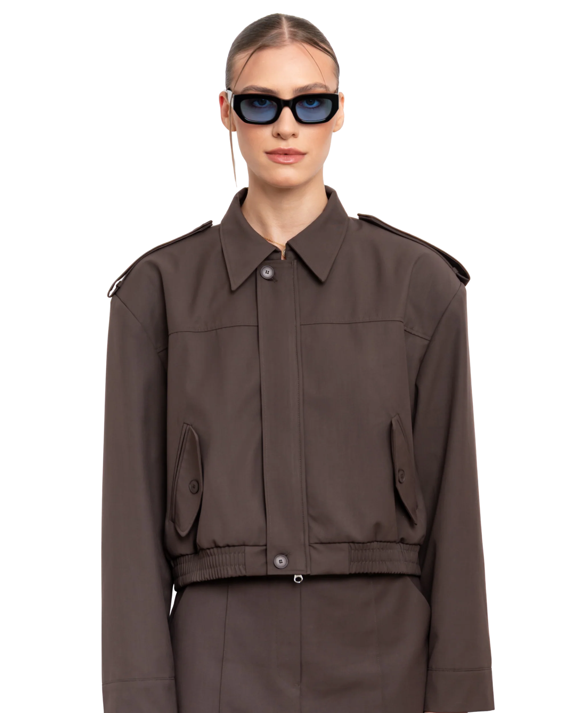 Ivy - Blue on Black Sunglasses - Image 2
