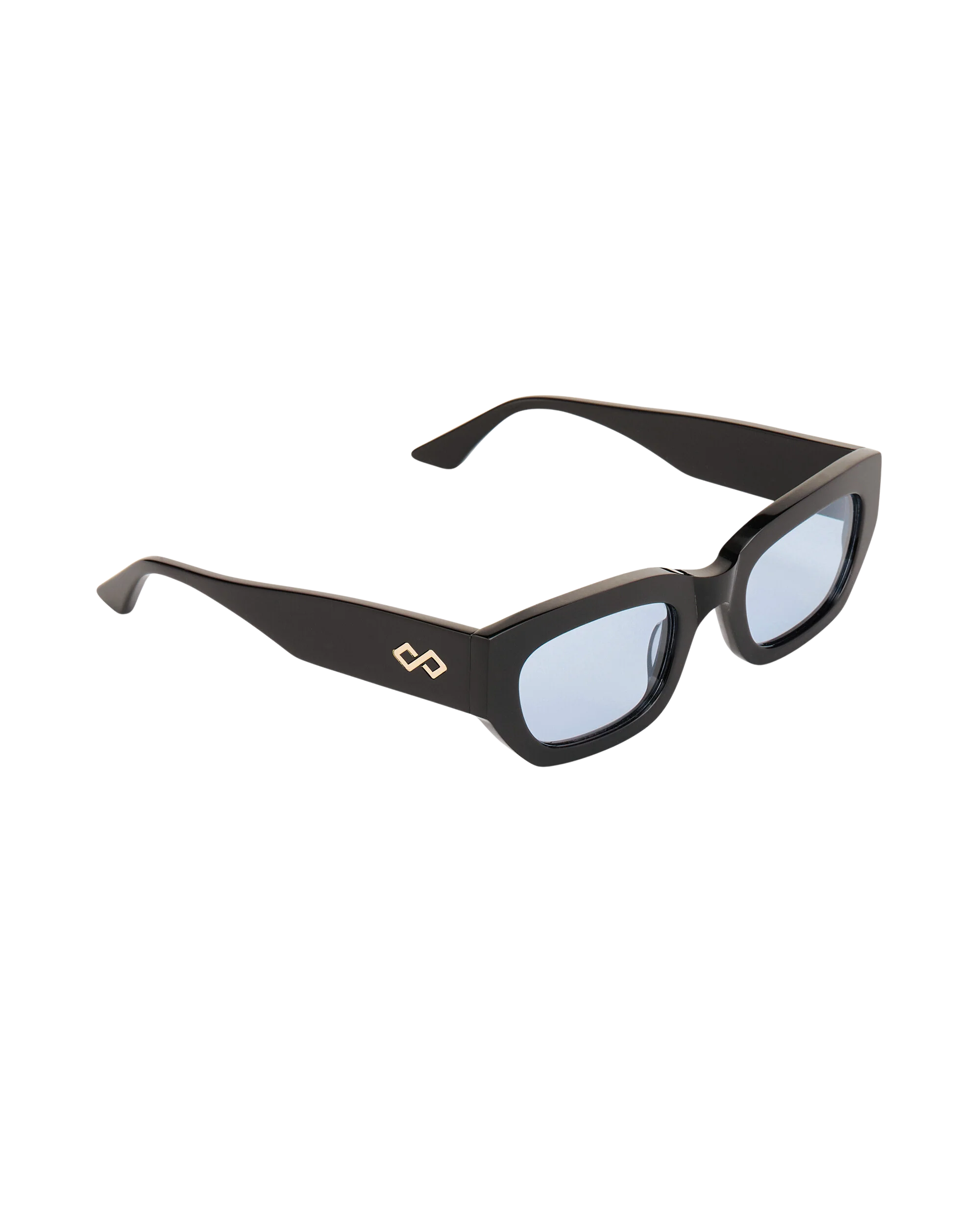 Ivy - Blue on Black Sunglasses - Image 3
