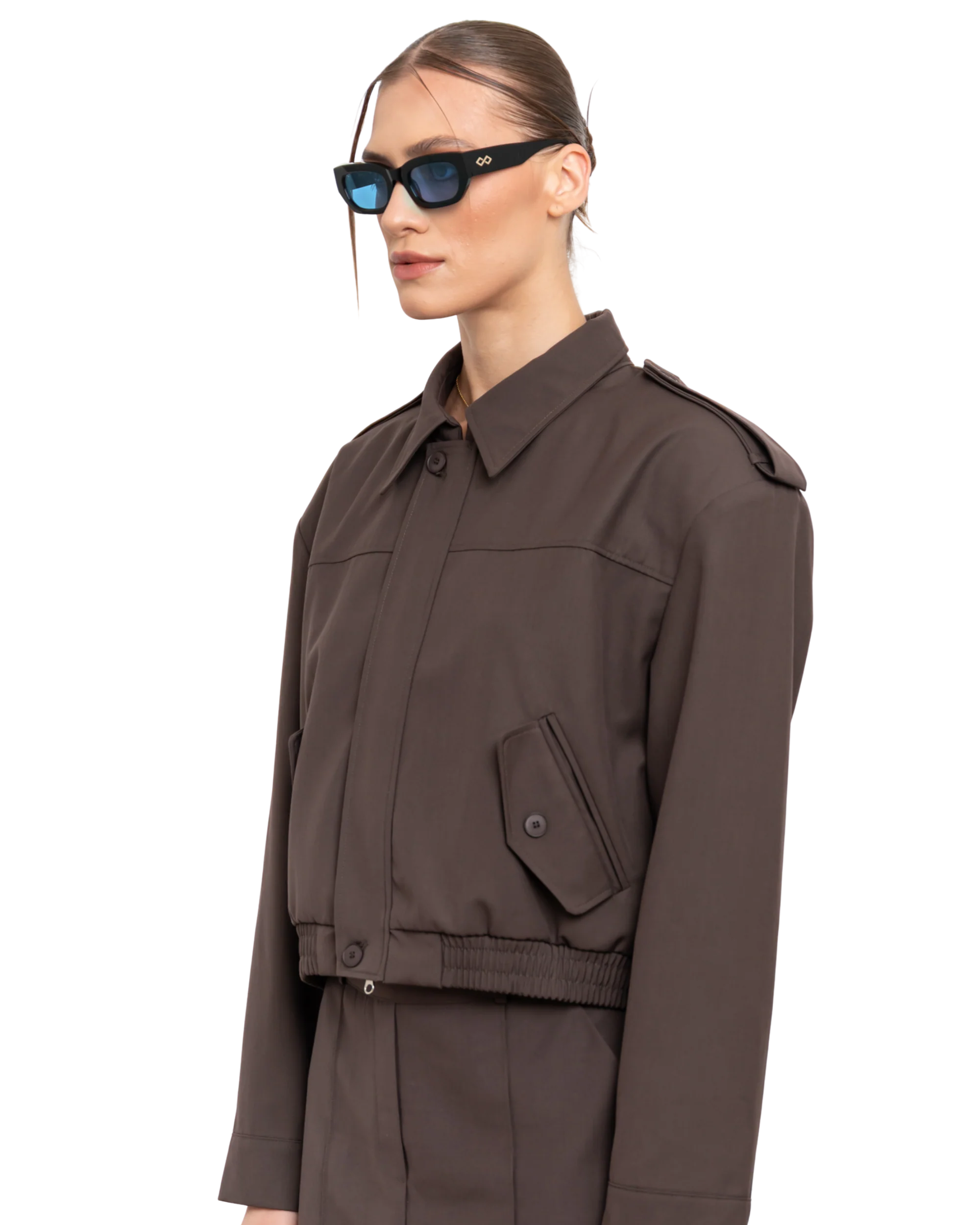 Ivy - Blue on Black Sunglasses - Image 4