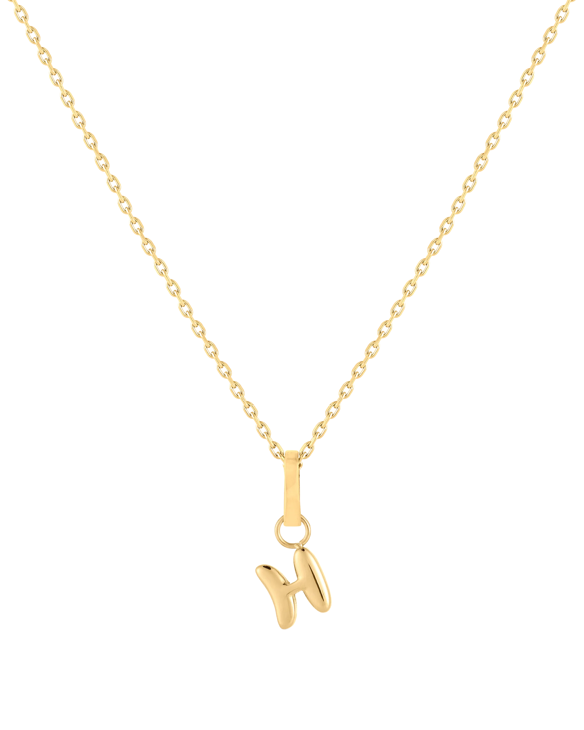 Love Letter Charm H - Gold - Image 3