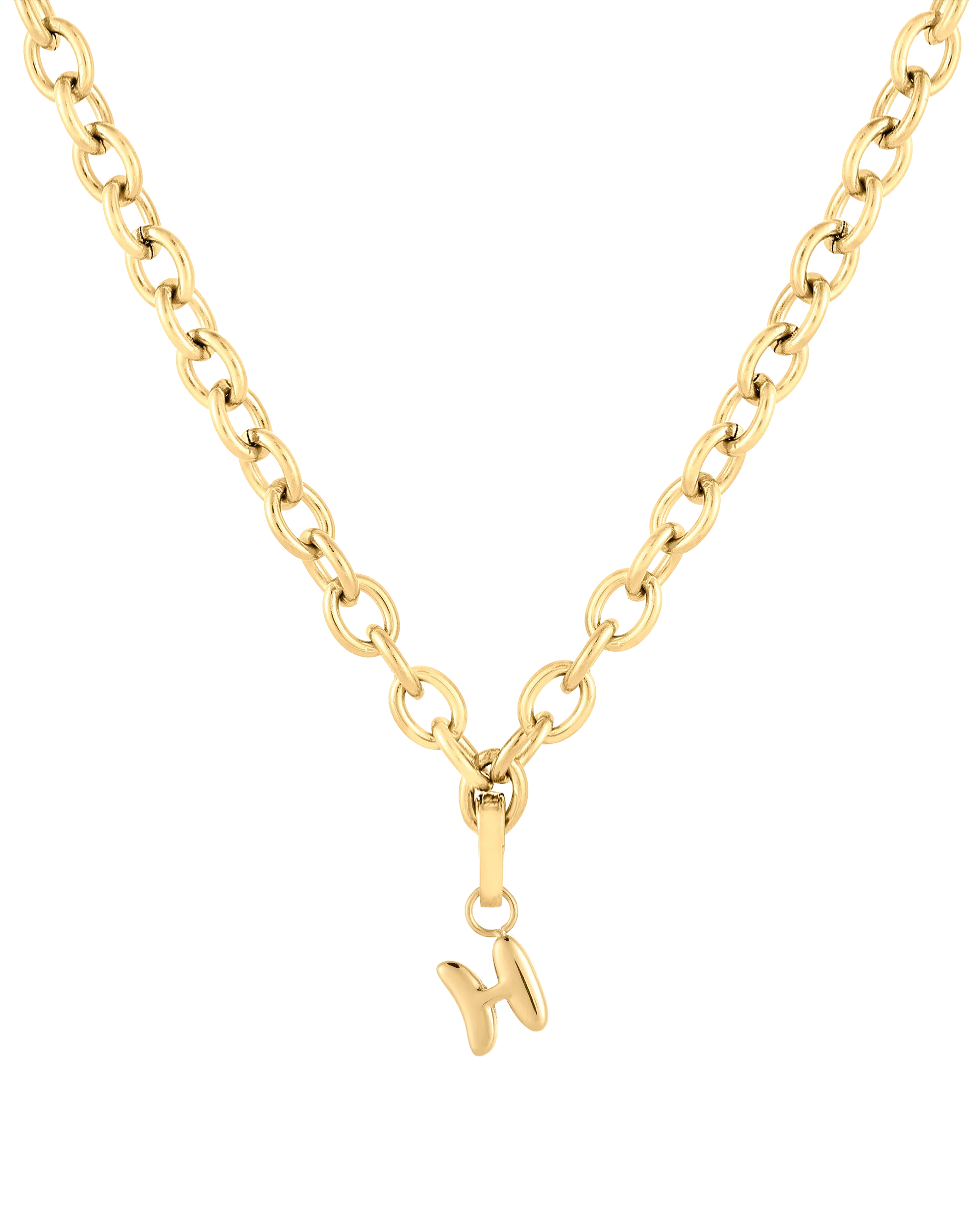 Love Letter Charm H - Gold - Image 5