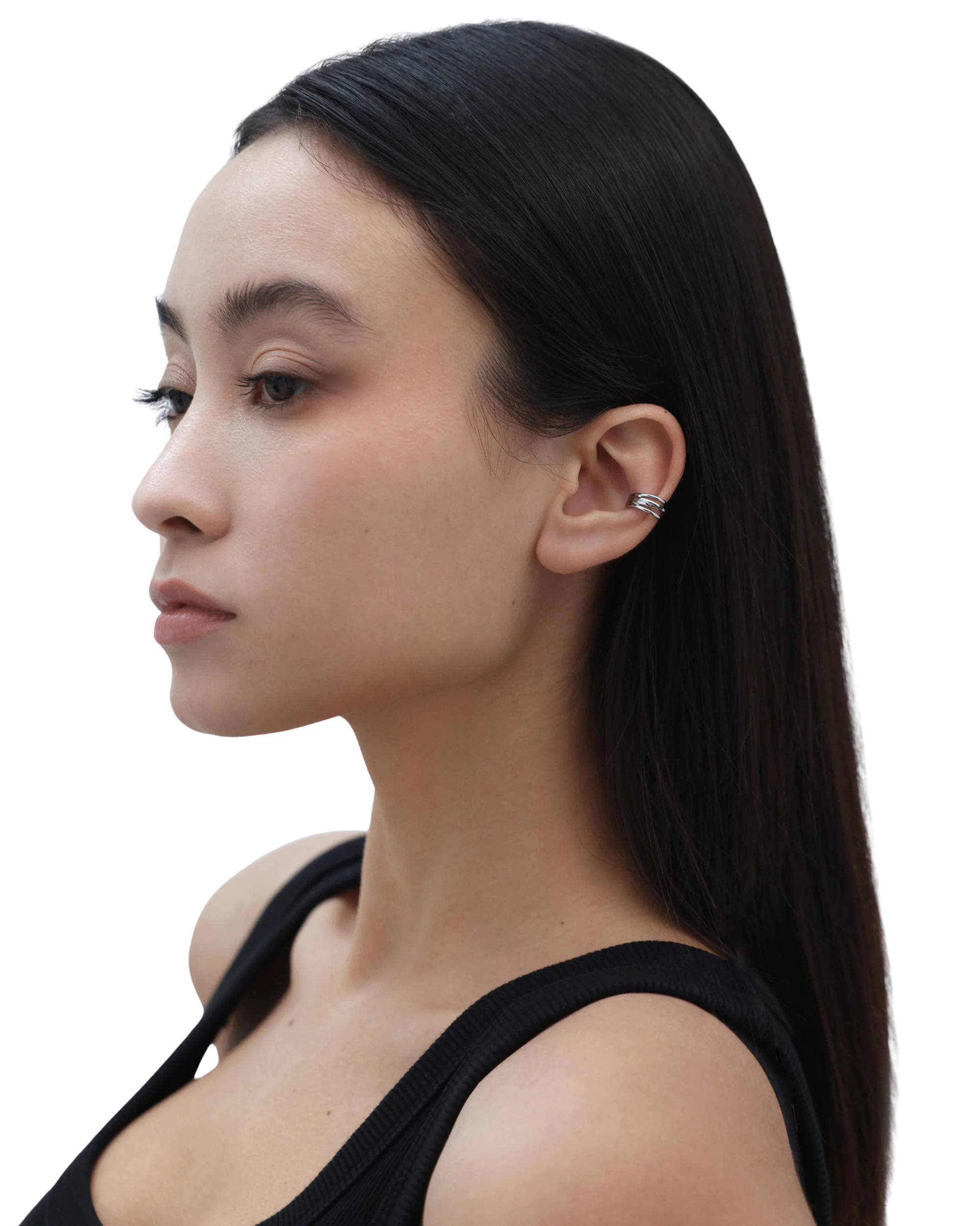 Muse Cuff Earrings - Silver - Image 2