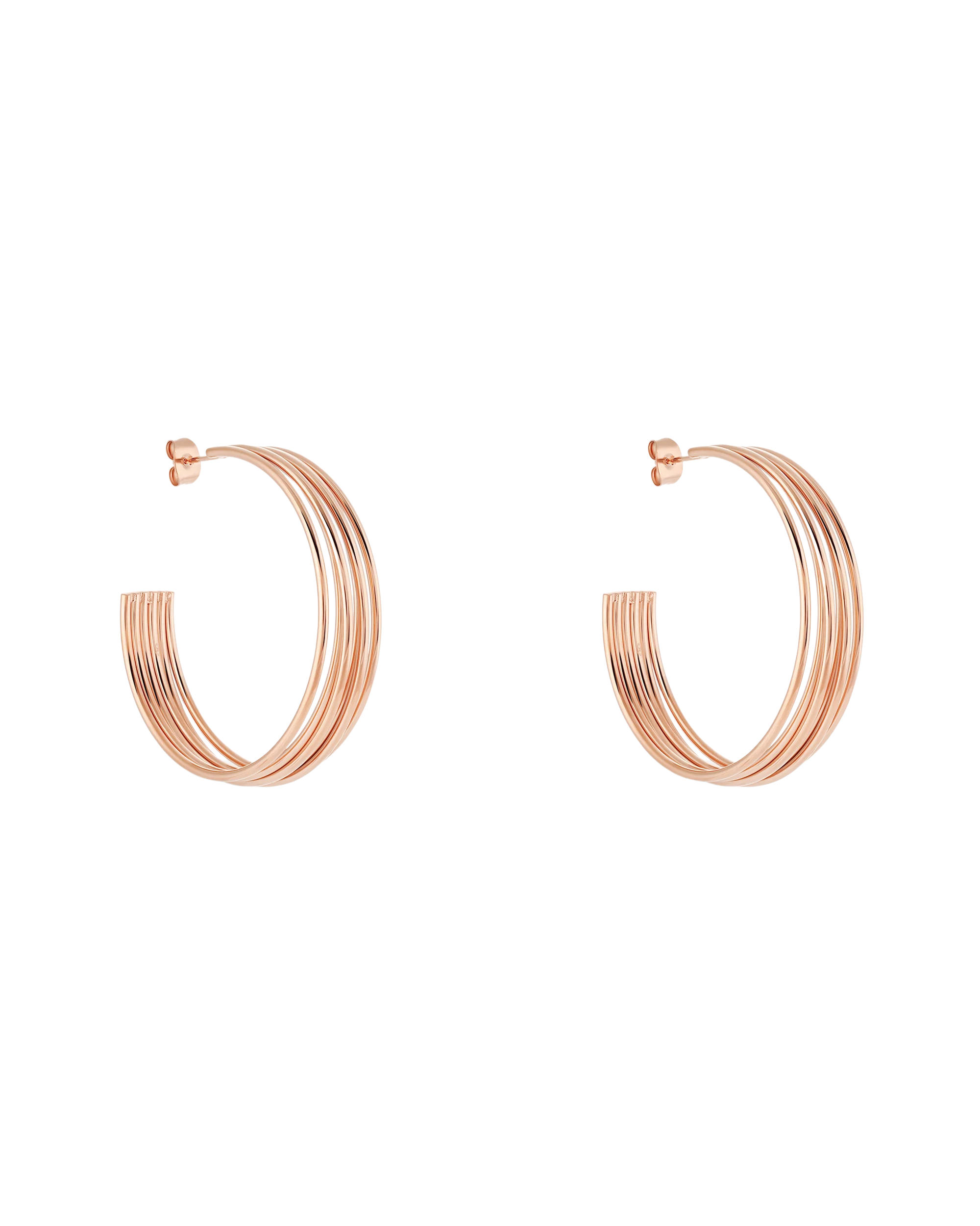 Muse Hoop (L) Earrings - Rose Gold - Image 3