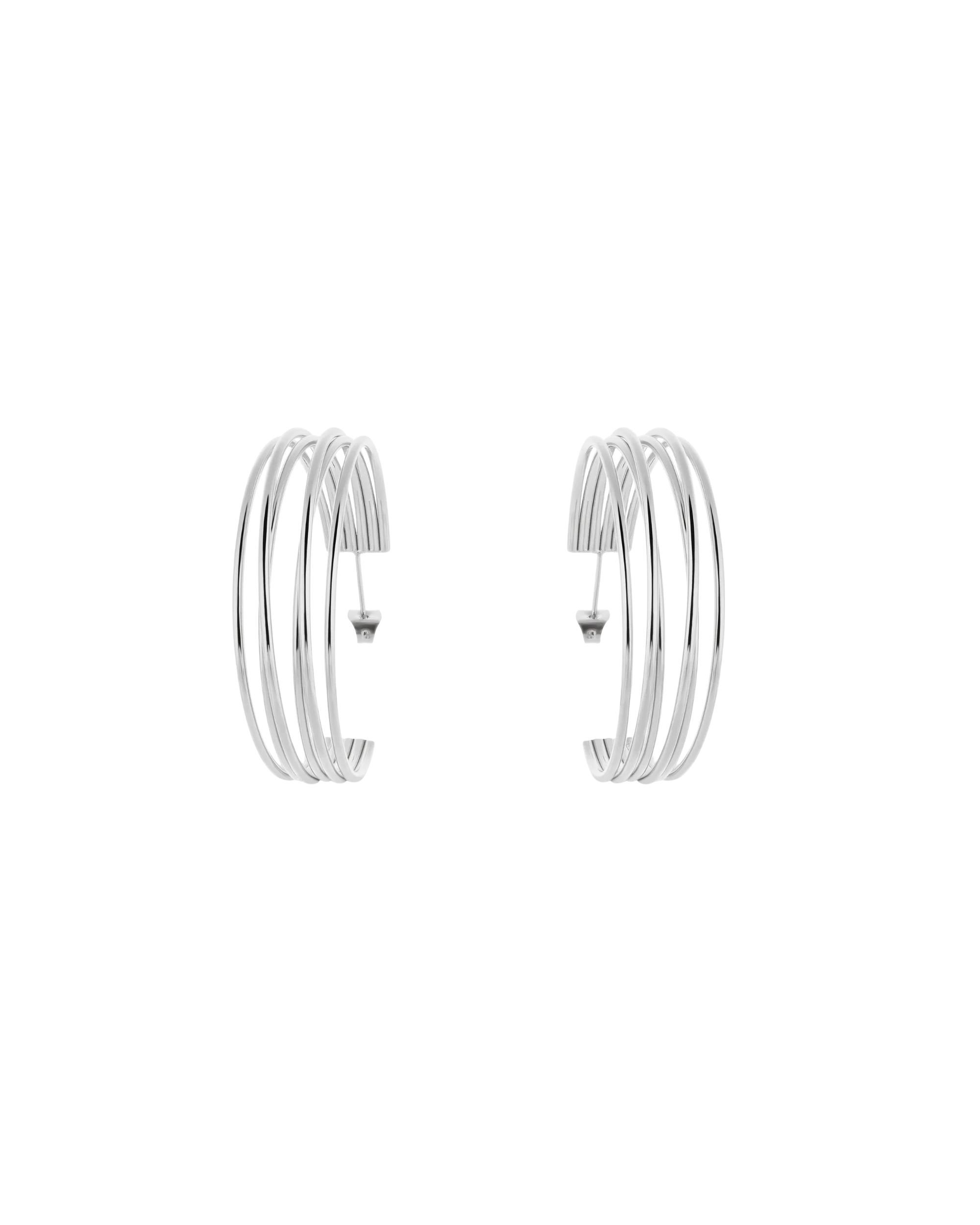 Muse Hoop (L) Earrings - Silver