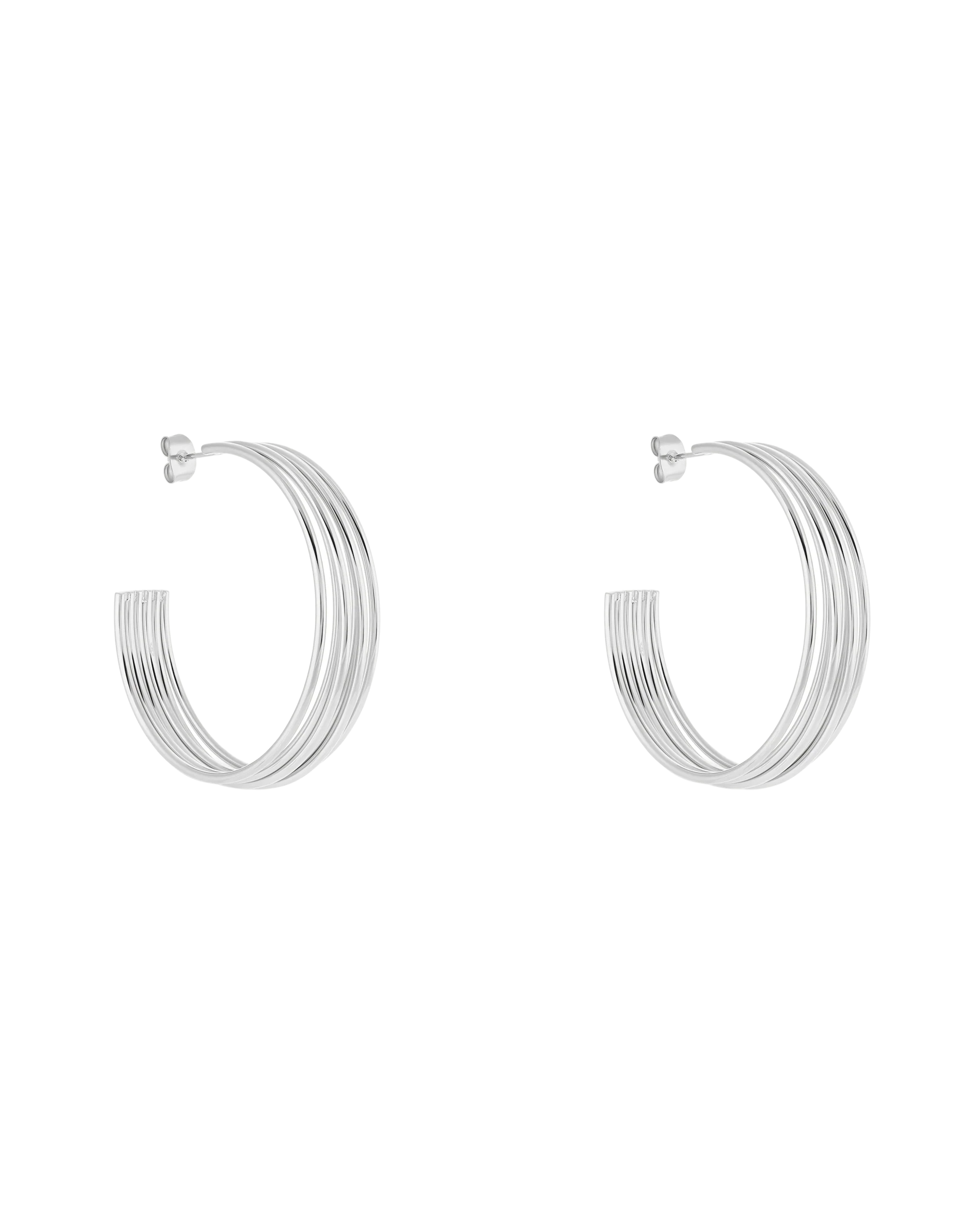 Muse Hoop (L) Earrings - Silver - Image 3