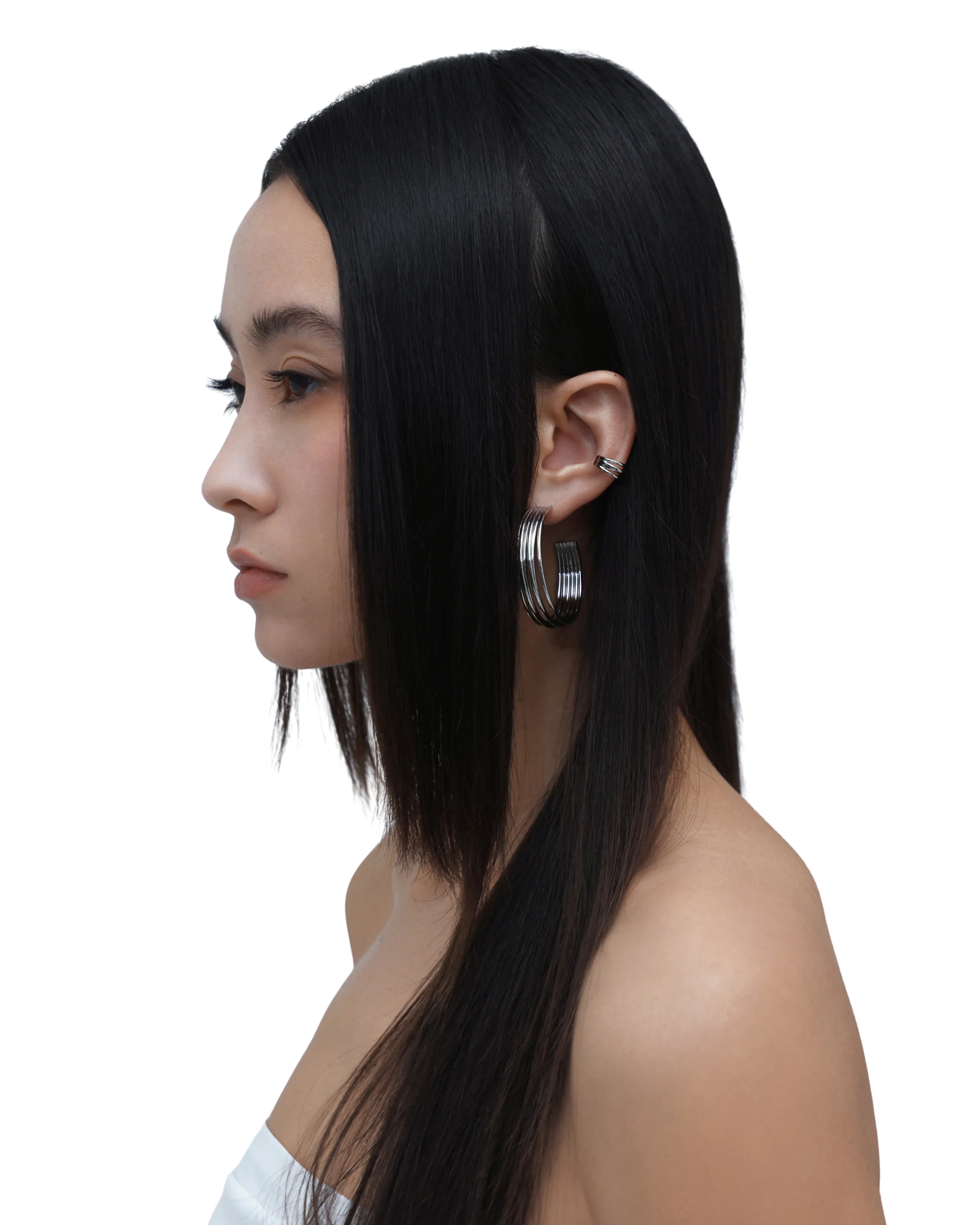 Muse Hoop (L) Earrings - Silver - Image 4