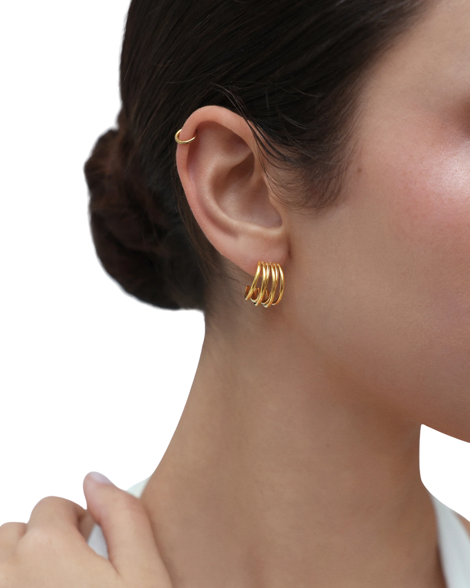 Muse Hoop (S) Earrings - Gold - Image 4