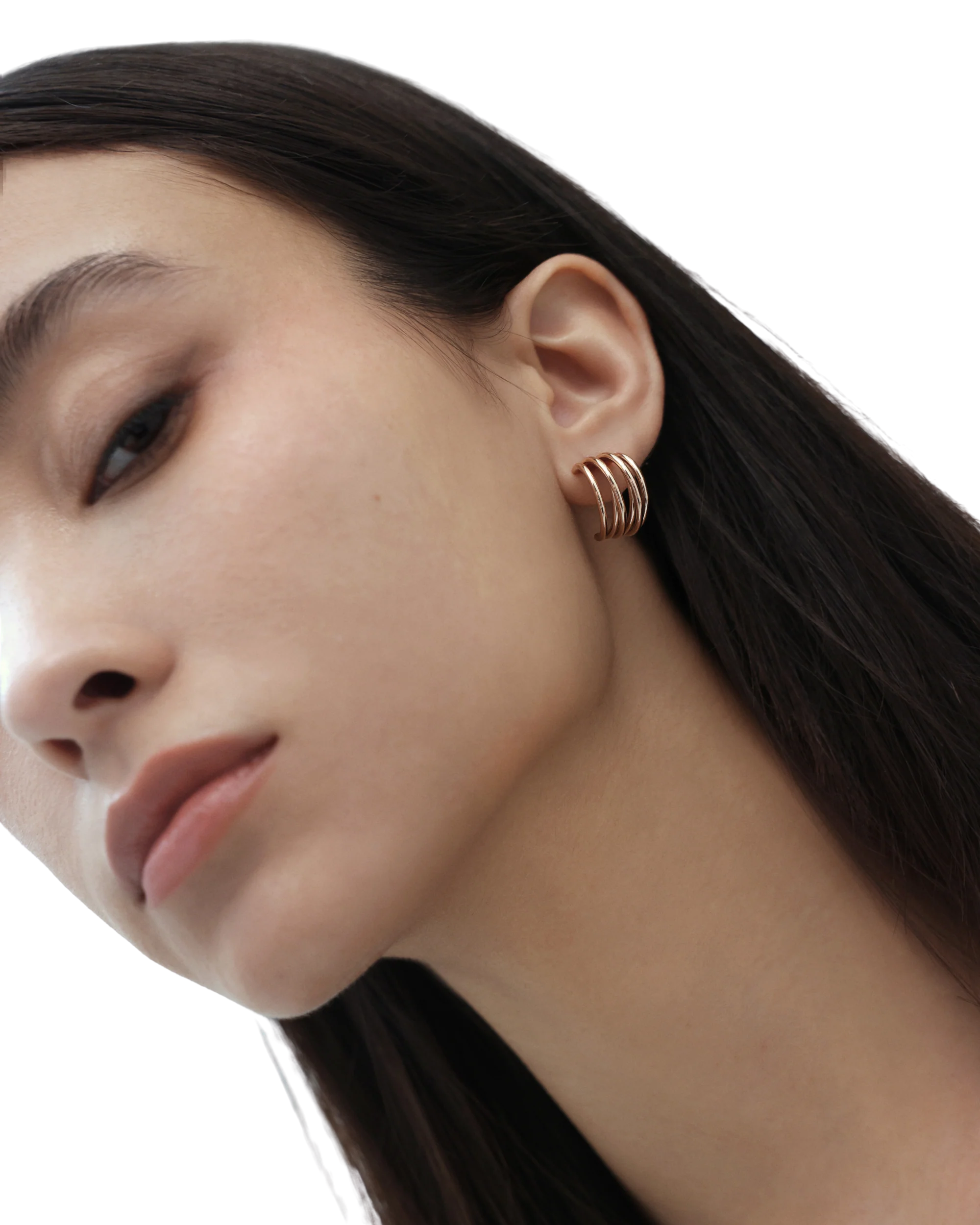 Muse Hoop (S) Earrings - Rose Gold - Image 4