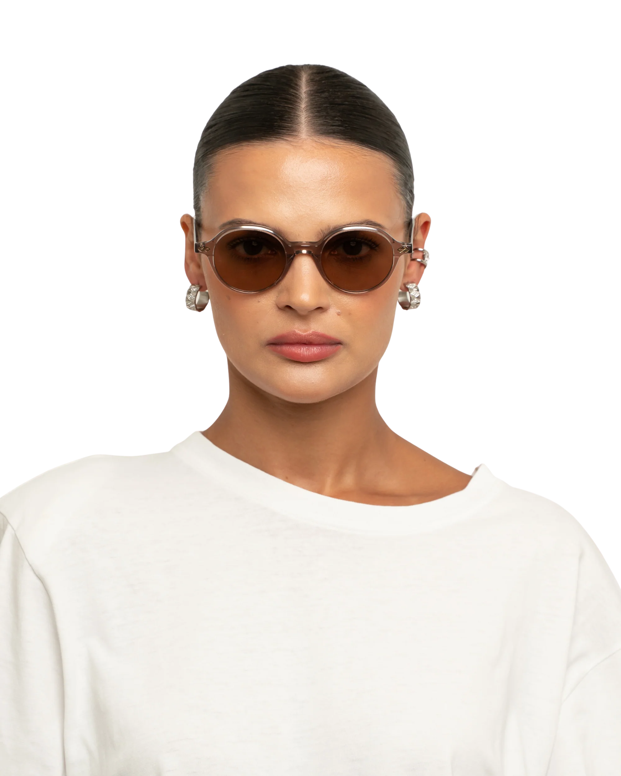 Rey - Clear Brown Sunglasses - Image 2