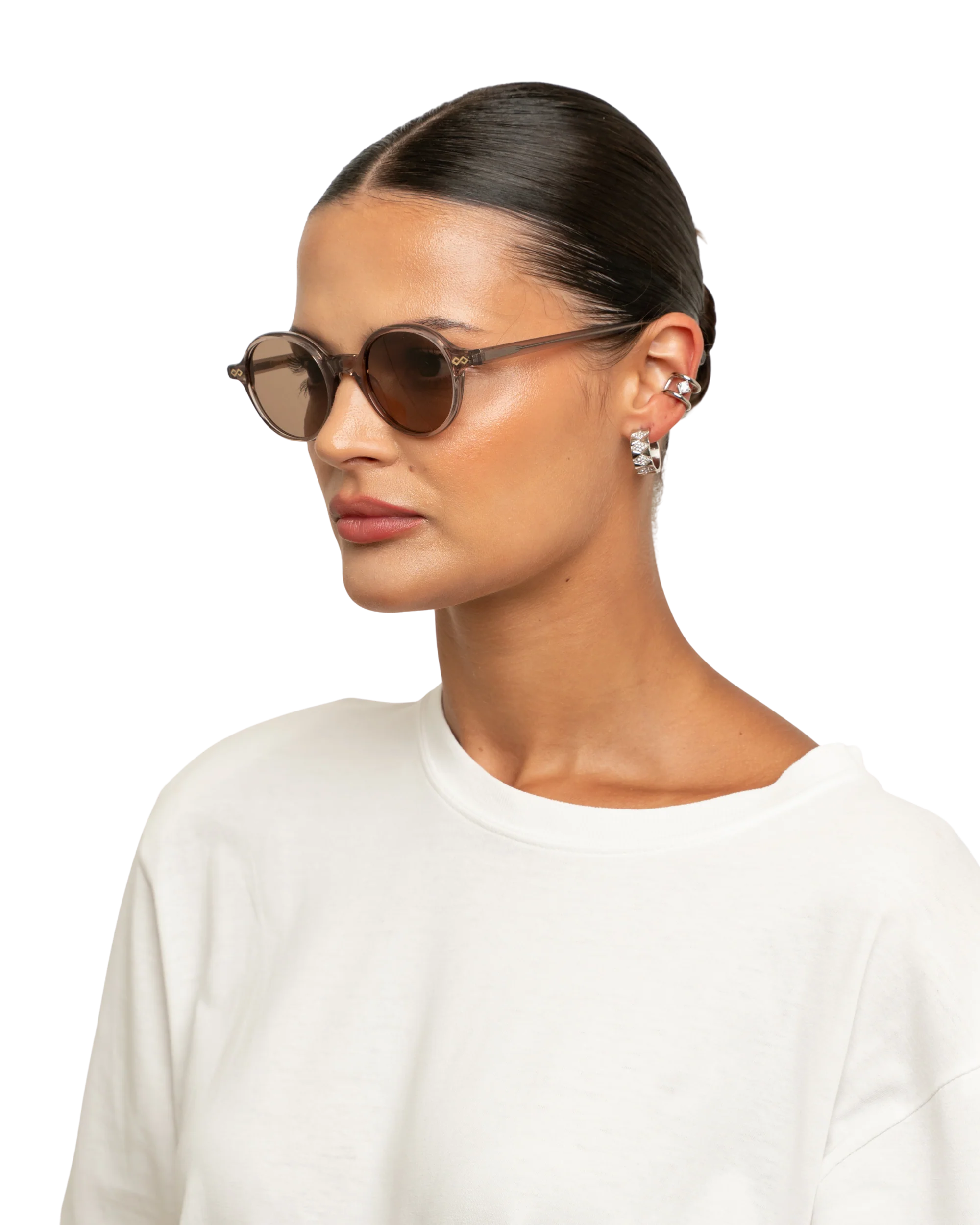 Rey - Clear Brown Sunglasses - Image 4