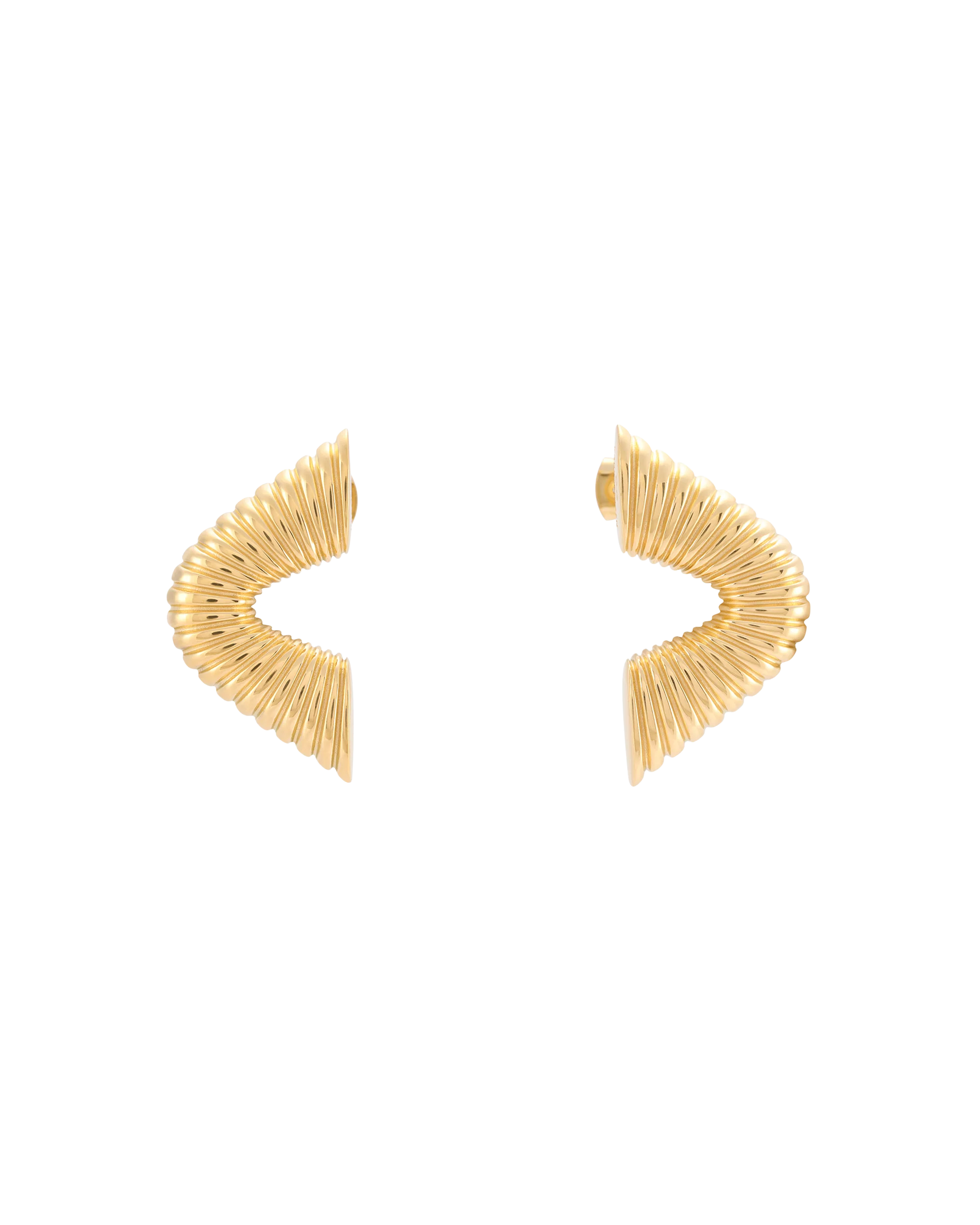 Ripple Earrings - Gold - Image 3