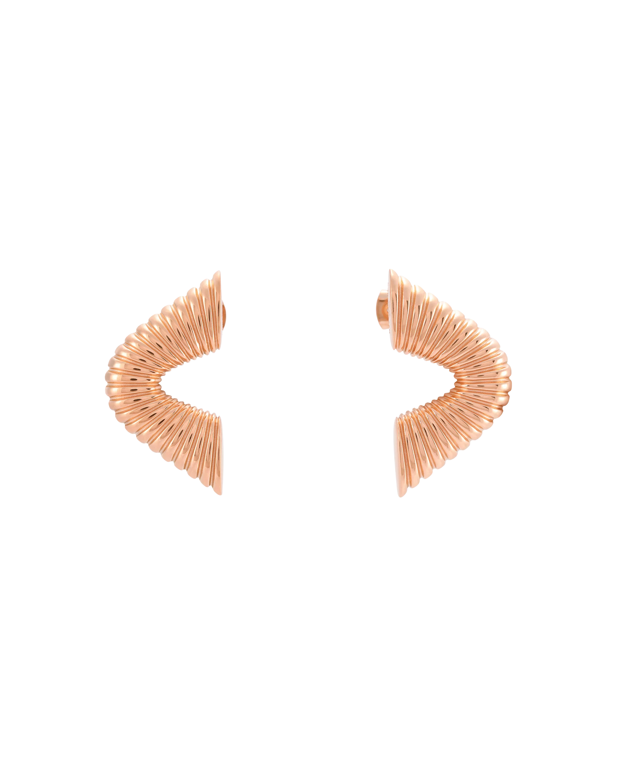 Ripple Earrings - Rose Gold - Image 3
