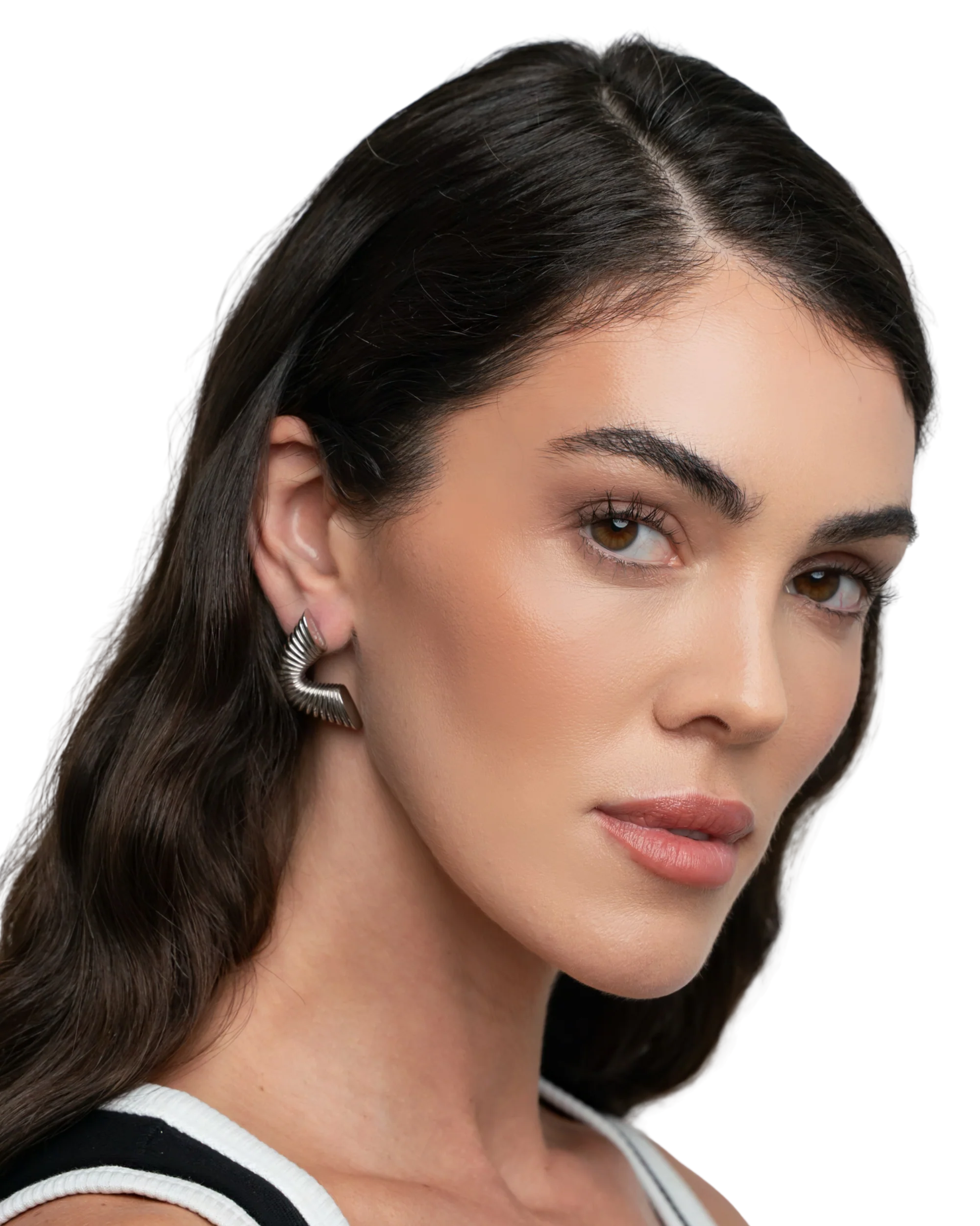 Ripple Earrings - Silver - Image 2
