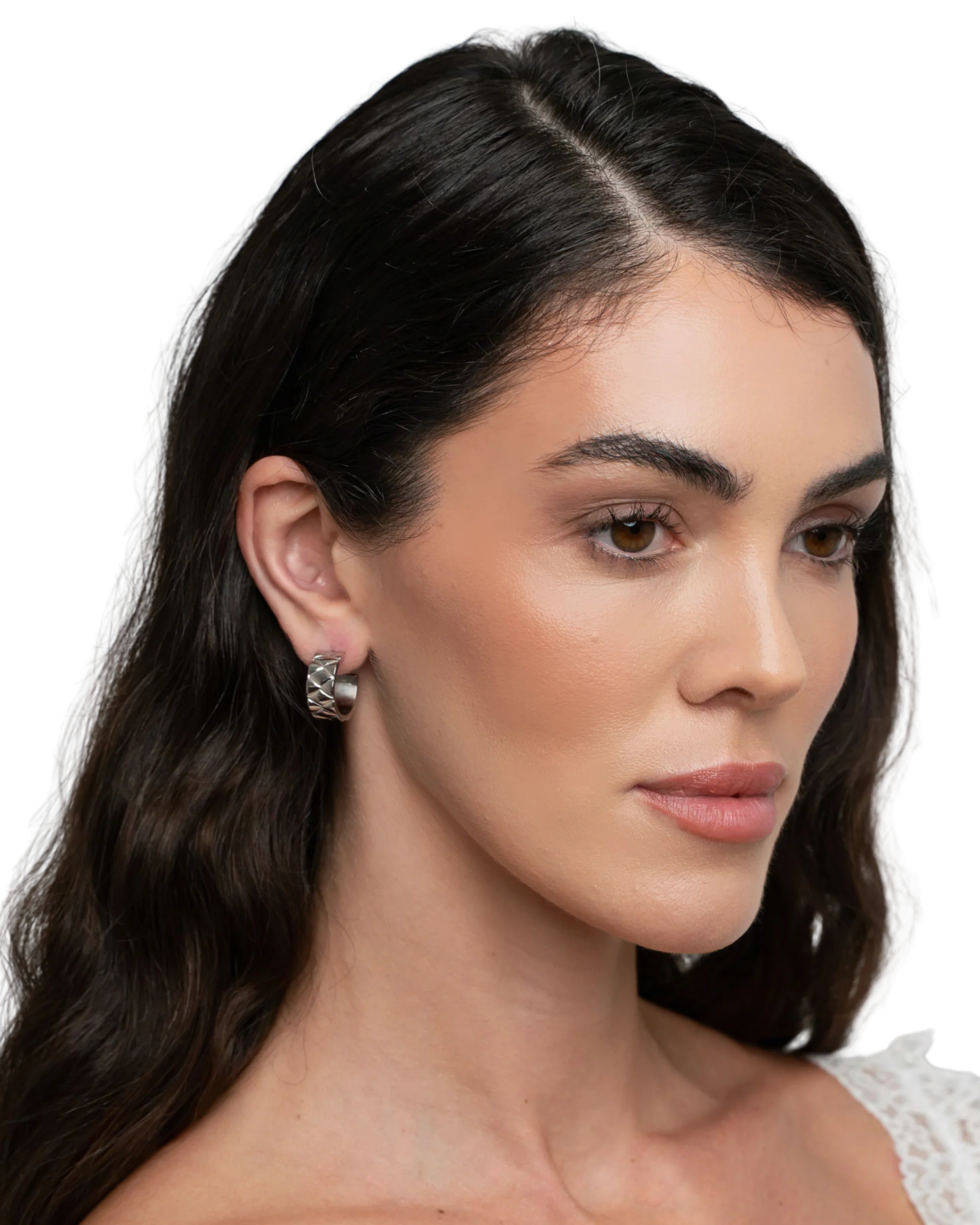Signature Loop Earrings - Silver - Image 2